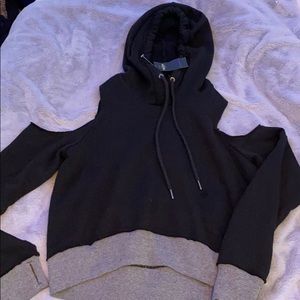 Hollister, shoulder cropped hoodie